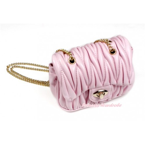 Gold Chain Light Pink Luxury Quilt Shoulder Bag CB137 